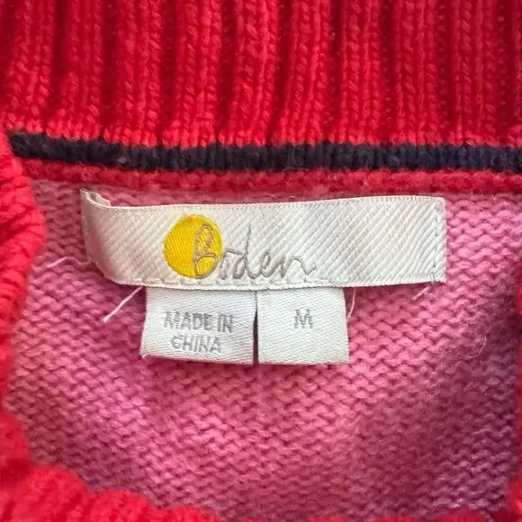 Boden Flora Color Block Sweater Size Medium - Picture 7 of 8